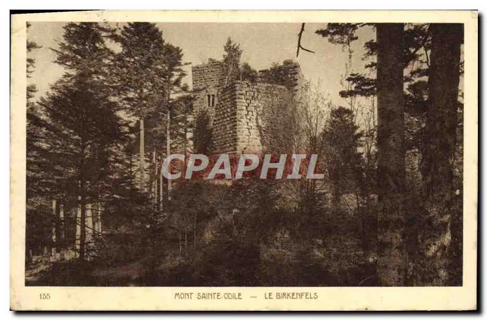 Mont Sainte-Odile — Le Birkenfels (ruine) — Imp. Edit. BRAUN & Cie (Ht-Rhin) n°155 - Voorkant