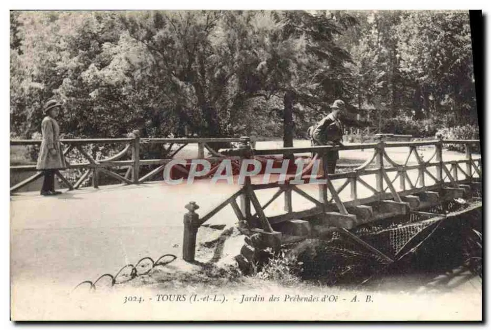 Tours (Indre-et-Loire) - Jardim das Prébendas de Ouro - A. B. - Frente