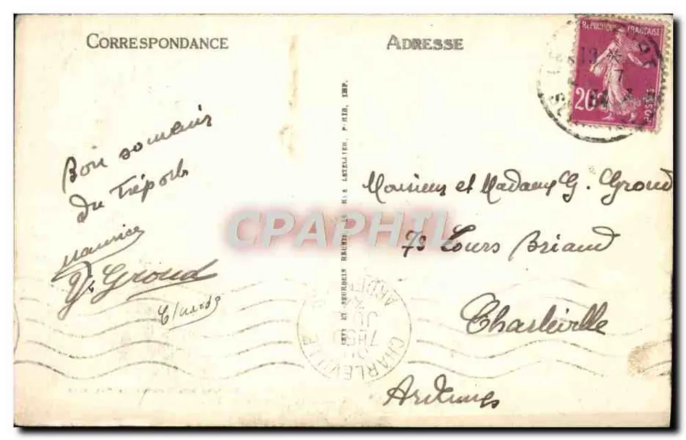 MERS-LES-BAINS — A Esplanada — Edição das Novas Galerias — n°59 - Verso