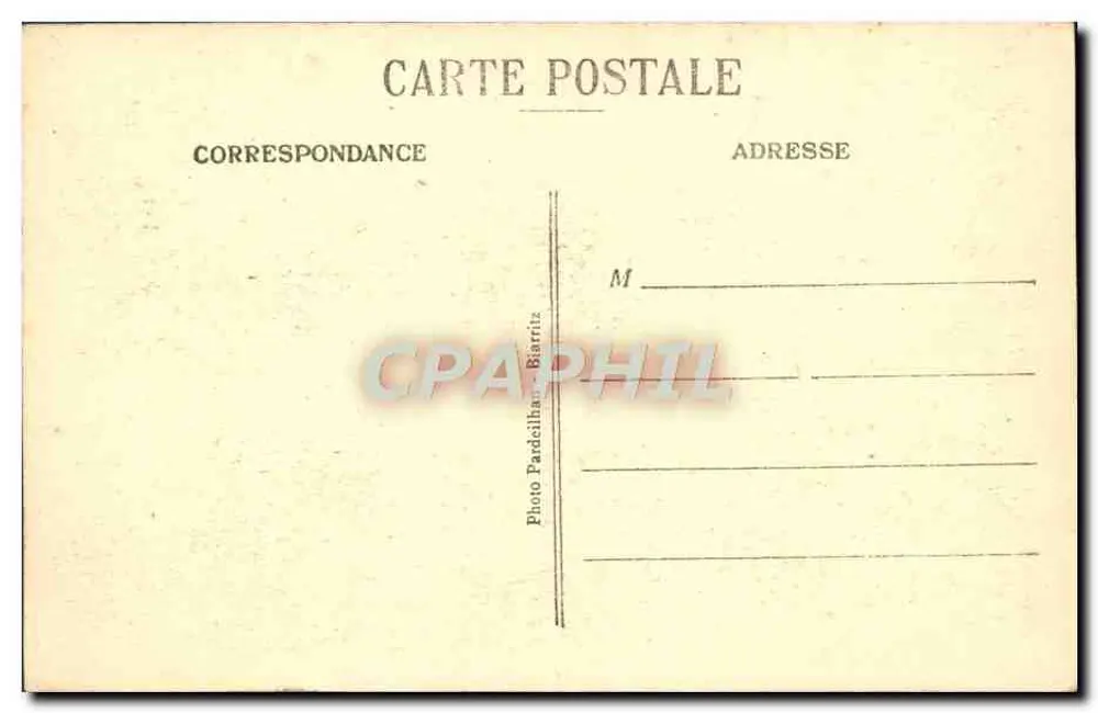 Biarritz — Golf von Gasconien — Felsen der Jungfrau — Photo Pardellian - Rückseite