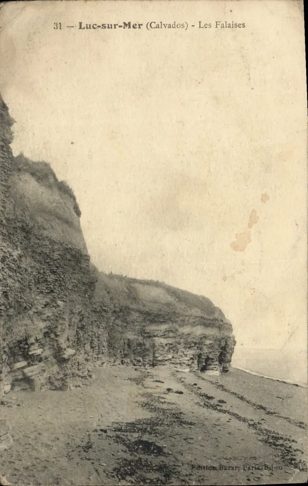 Luc-sur-Mer (Calvados) — As Falésias — Edição Bazzari Paris-Baleou - Frente