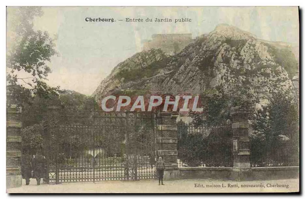 Cherbourg — Entrada do Jardim Público — casa L. Ratti, novidades, Cherbourg - Frente