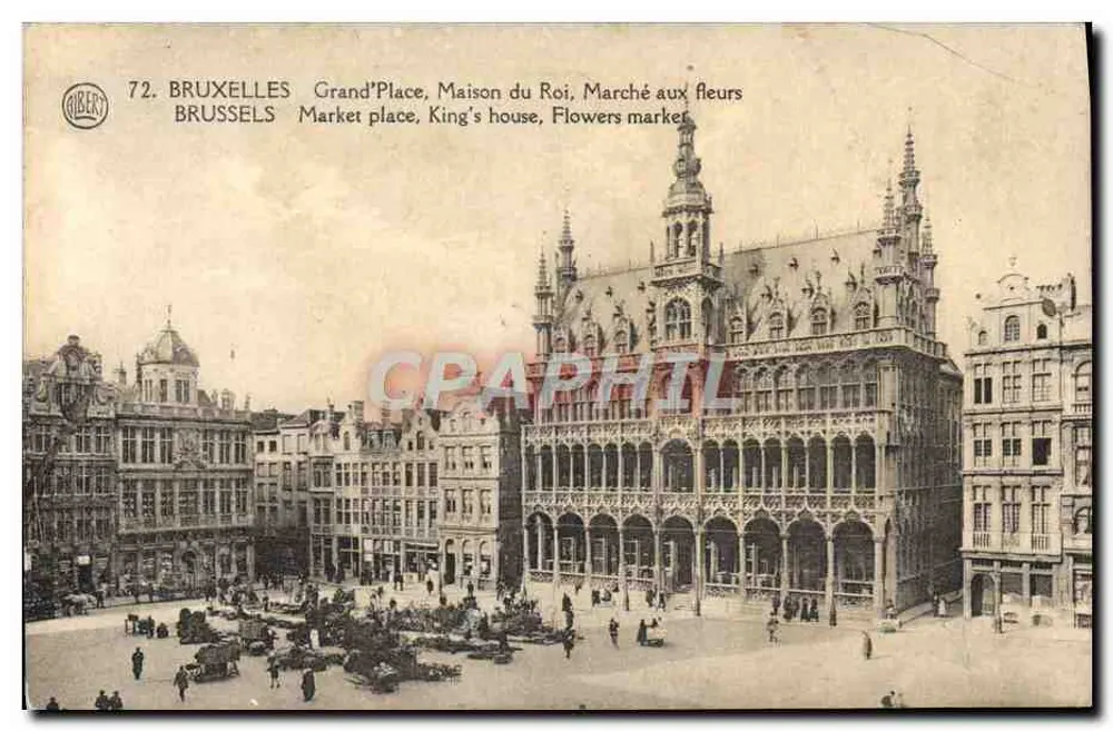 Brüssel - Grand'Place, Königshaus, Blumenmarkt — Gibert, n°72 - Vorderseite