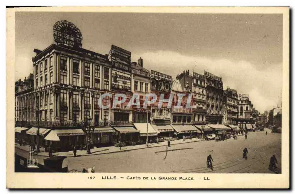 LILLE — Cafés da Grande Place — LL. 197 - Frente