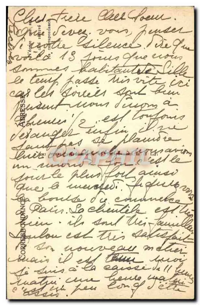 LILLE — Cafés da Grande Place — LL. 197 - Verso