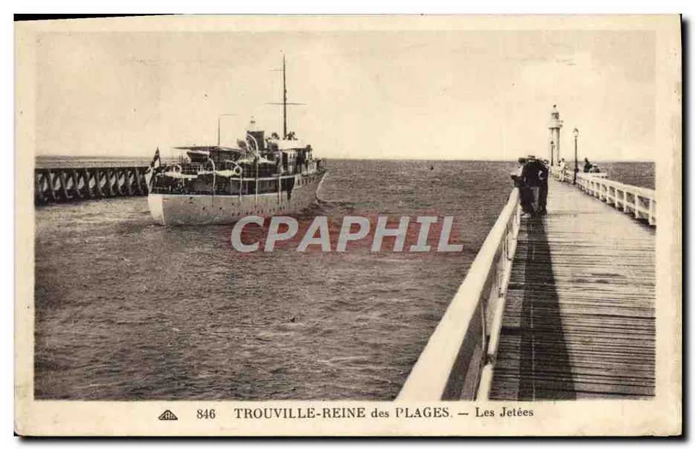 TROUVILLE-REINE des PLAGES — Les Jetées — n° 846 - Vorderseite
