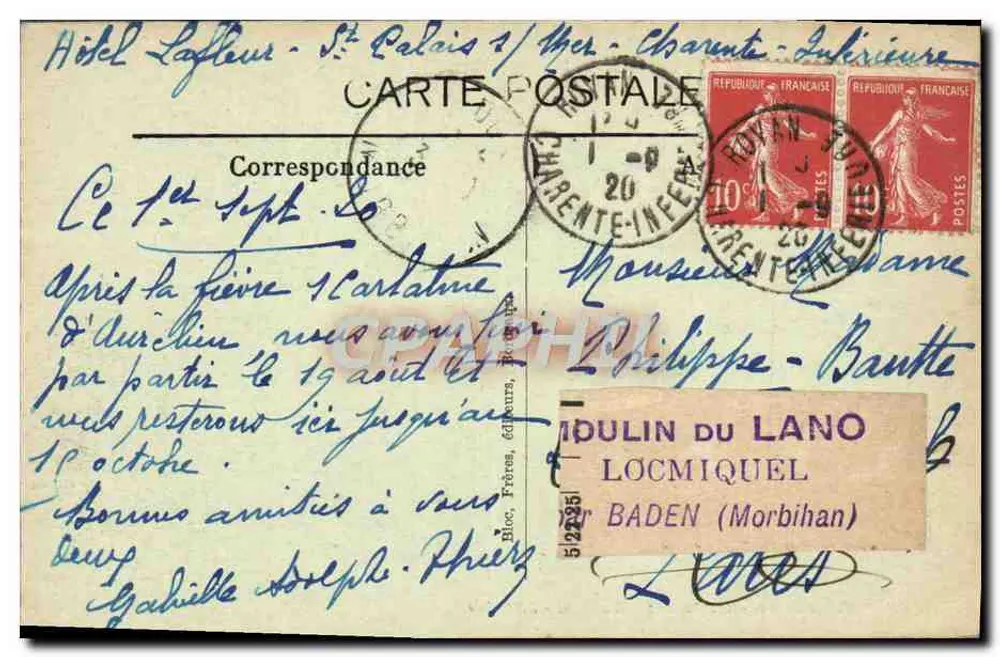 Royan (Côte d'Argent) — Os Rochos de Vallières — BR 851 - Verso