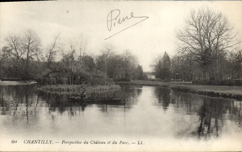 Chantilly — Perspectiva do Castelo e do Parque — Ll. — n°60 - Frente
