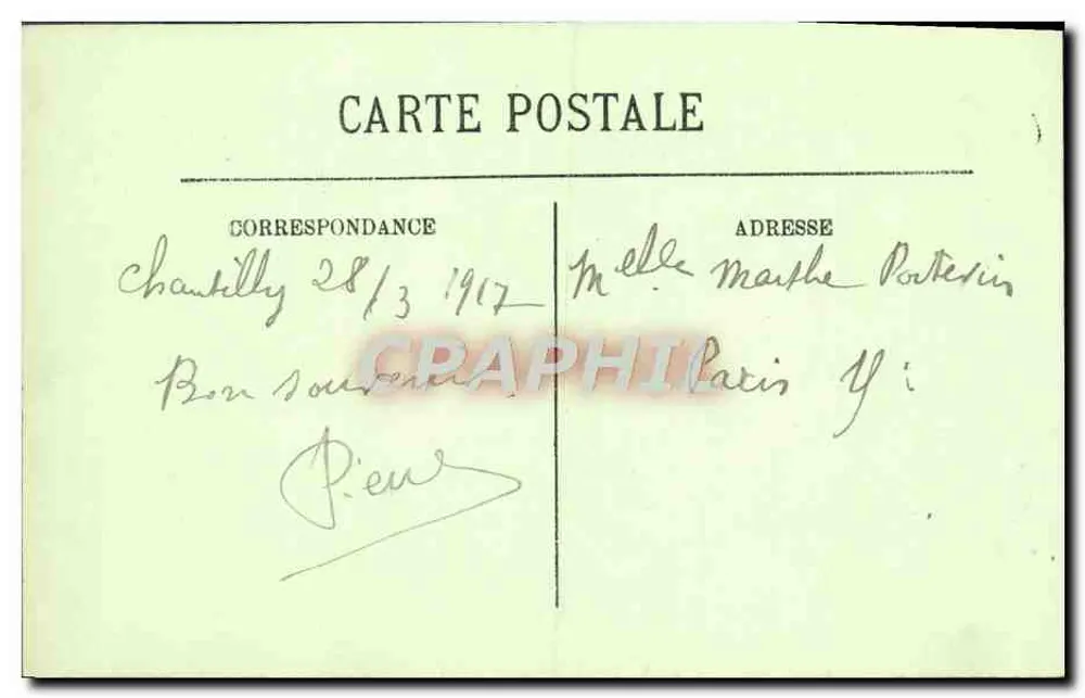 Chantilly — Perspectiva do Castelo e do Parque — Ll. — n°60 - Verso