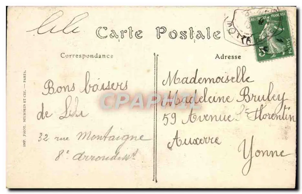 PARIS — Die Avenue du Bois-de-Boulogne — ND. Phot. - Rückseite