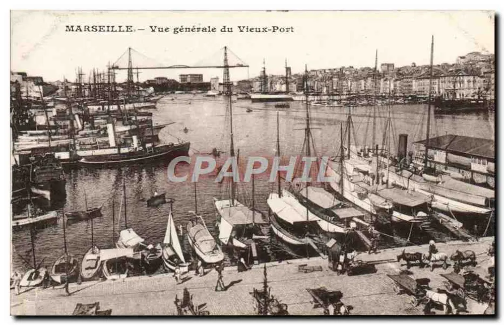 Marseille — Allgemeiner Blick auf den Alten Hafen — Verleger nicht sichtbar - Vorderseite