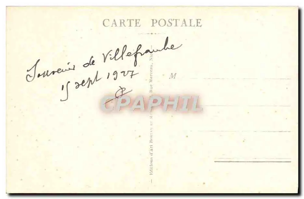 Die Bucht und Saint-Jean-Cap-Ferrat — Ansicht der Bucht mit Schiffen — Verlag RM, Nr. 855 - Rückseite