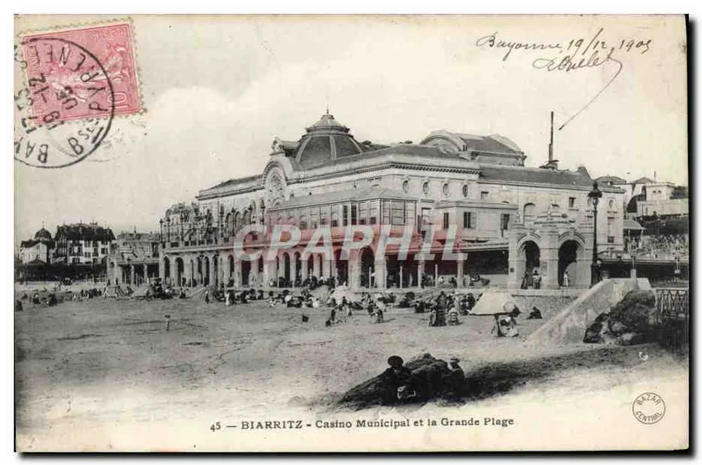 Biarritz - Gemeindekasino und Grande Plage — Verlag: Éd. Las Centurion, Nr. 45 - Vorderseite