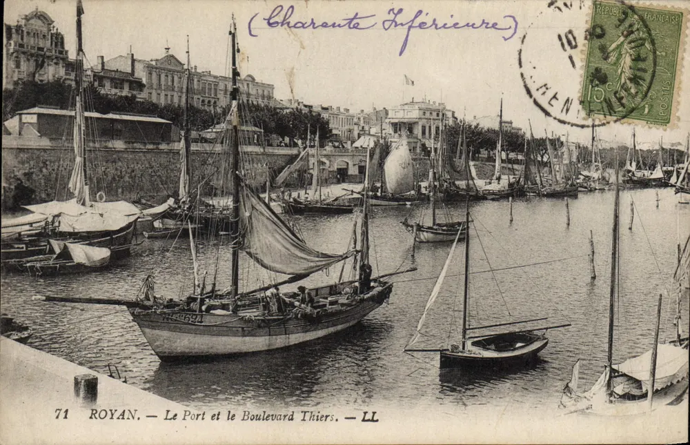 Royan — Der Hafen und der Boulevard Thiers — LL - Vorderseite