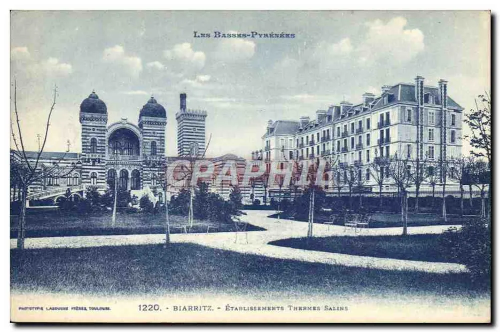Biarritz — Estabelecimentos Termas Salinas — Fototipias Lasbouze Frères Toulouse - Frente
