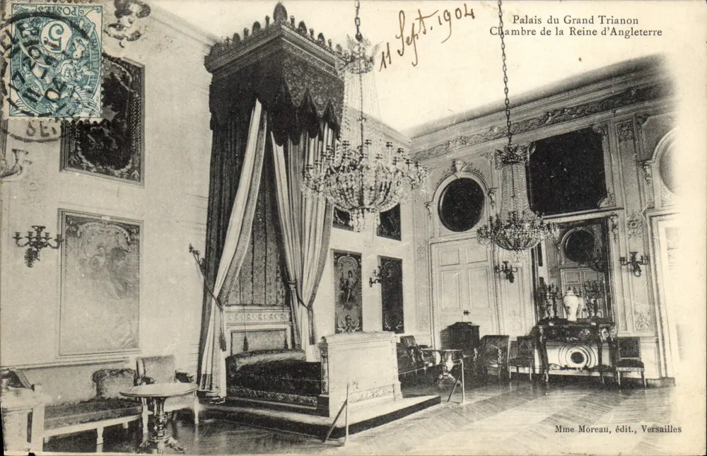 Palast des Grand Trianon — Zimmer der Königin von England — Mme Moreau, Verlag, Versailles - Vorderseite