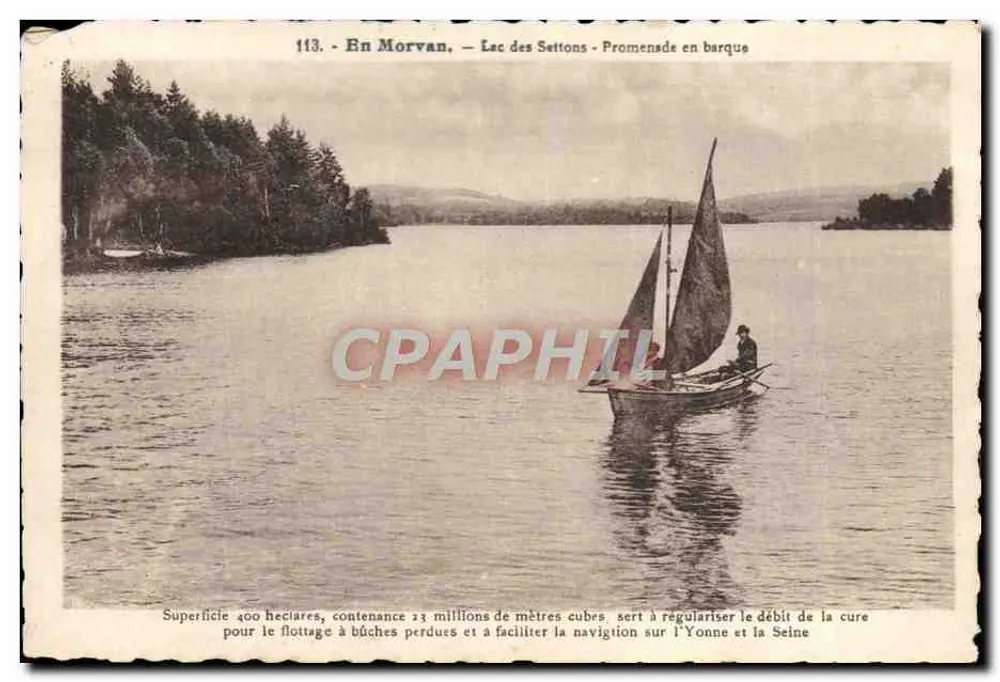 Im Morvan — See der Settons — Bootsfahrt - Vorderseite