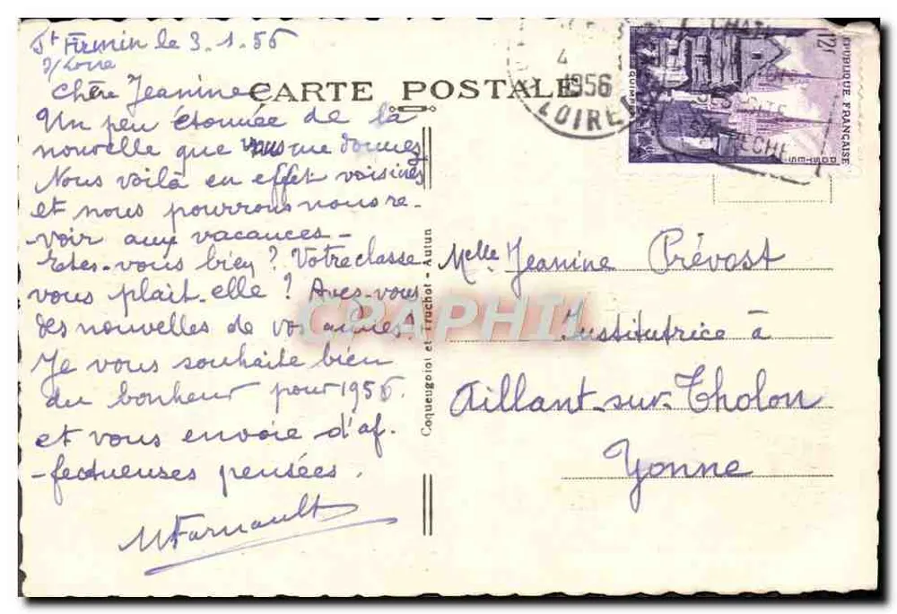 Im Morvan — See der Settons — Bootsfahrt - Rückseite