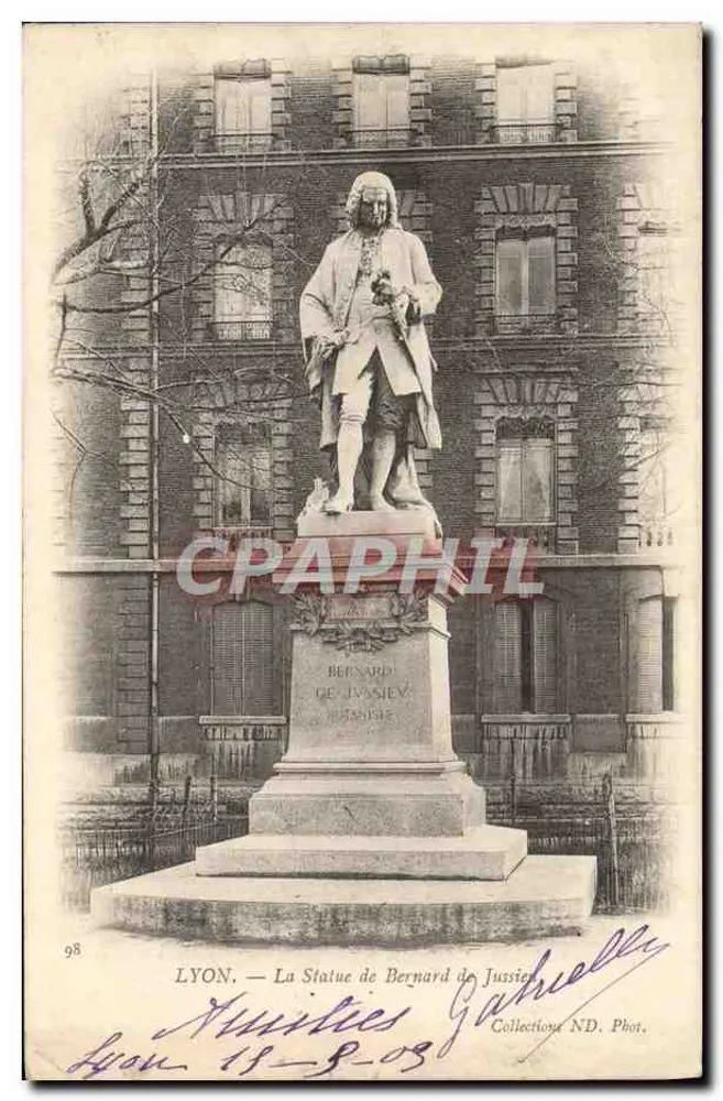 LYON — Statua Bernarda de Jussie — Zbiór ND. Fot. n°98 - Awers