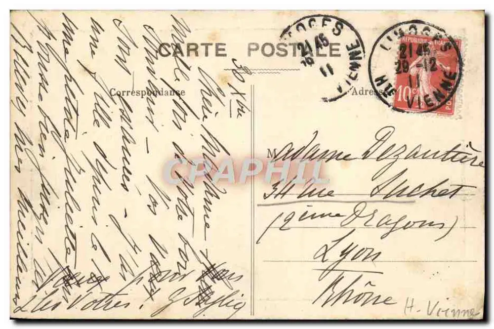 La Valoine am Montagne des Pins nahe Limoges — In Limousin — Ausgabe von Courrier du Cantre, Limoges, Nr. 317 - Rückseite