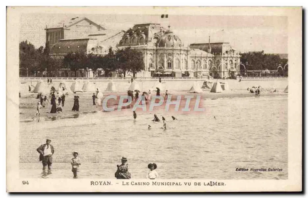 Royan - Der Municipale Casino-Blick vom Meer — Edition Nouvelles Galeries, Nr. 94 - Vorderseite