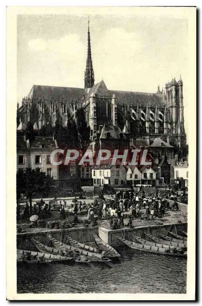 Amiens — Die Kathedrale und der Wassermarkt — C° des Arts Photomécaniques - Vorderseite