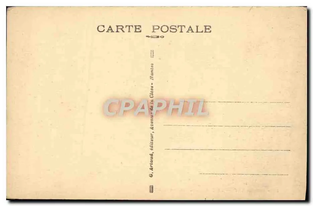 Pornichet — O Boulevard das Océanides — G. Artaud, editor, Nantes - Verso