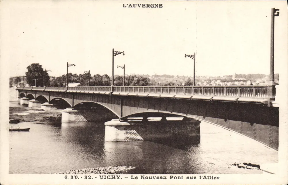 Vichy — Der Neue Brücke über die Allier — G. D'O. - 32 - Vorderseite