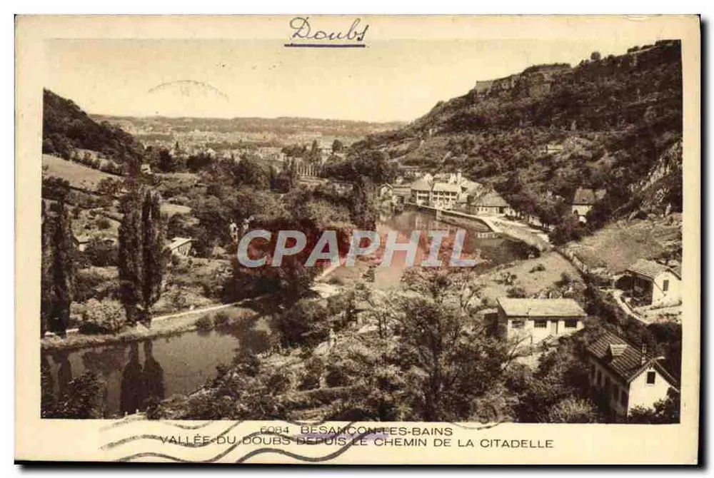 Tal des Doubs von der Straße der Zitadelle aus — Besançon-les-Bains — Braun & Cie, Nîmes - Vorderseite