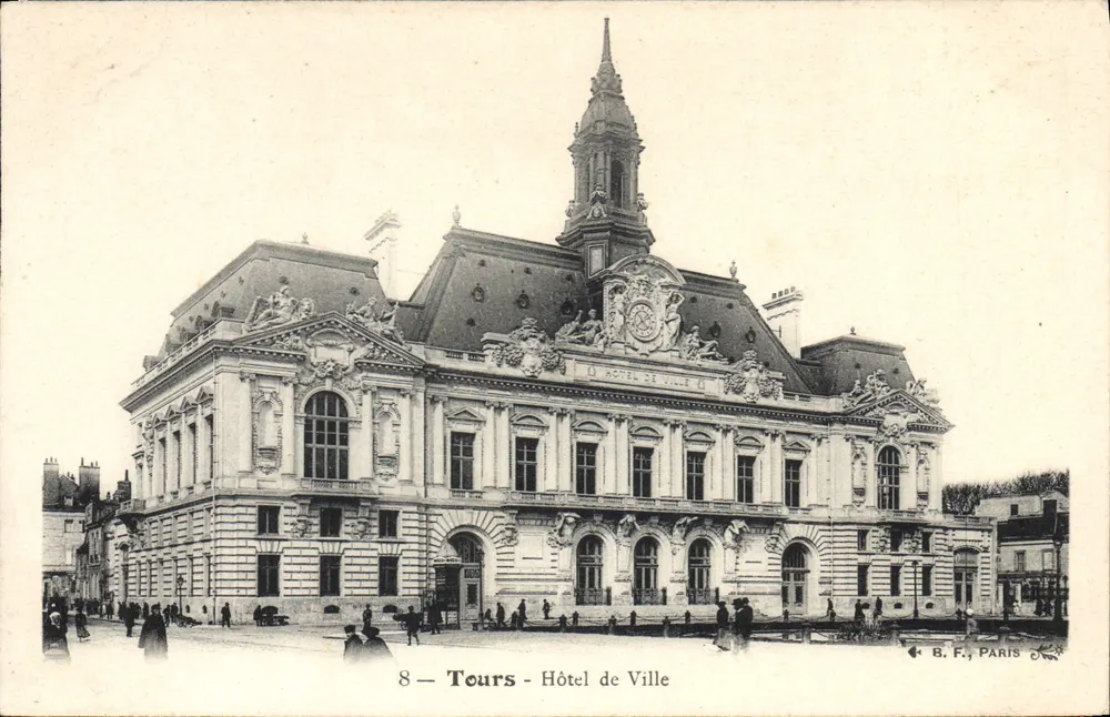 Tours — Hotel de Ville — B. F., Paris - Frente