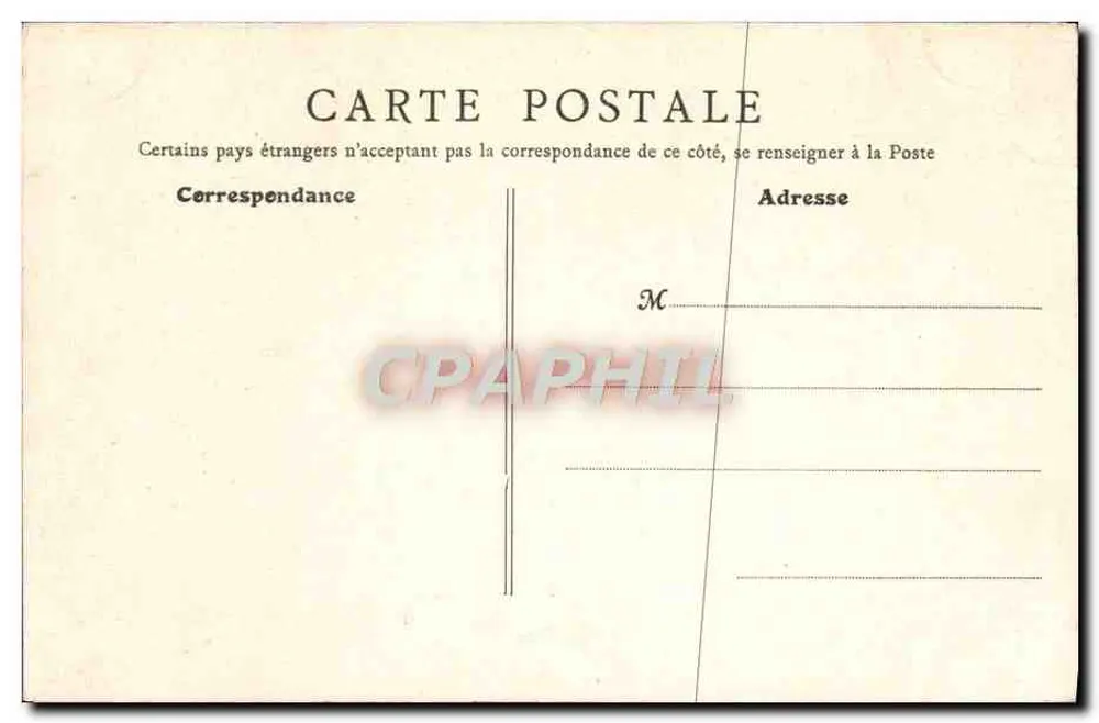 Tours — Hotel de Ville — B. F., Paris - Verso