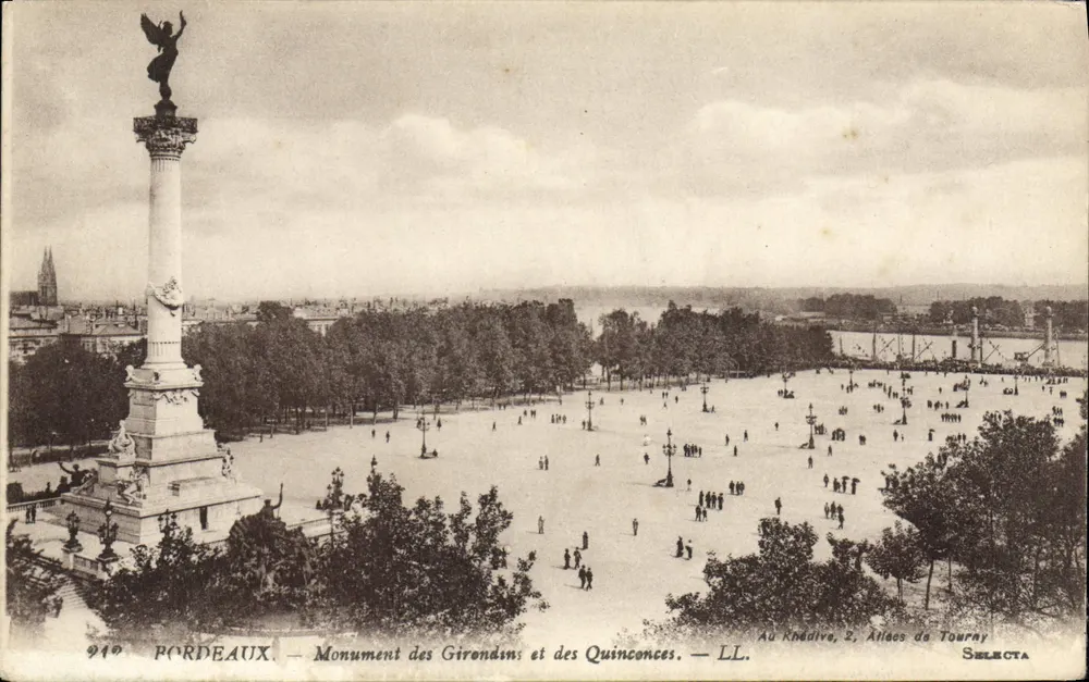 Bordeaux — Denkmal der Girondinen und der Quinconces — LL. — SELECTA - Vorderseite