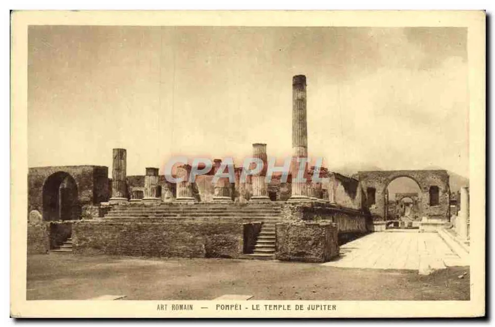 Pompéi — O Templo de Júpiter — Braun & Cie, Paris - Frente