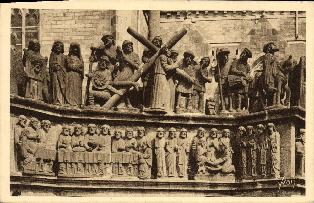 O calvário de Plougaestel-Daoulas — lado sul — Edições d'Art YVON, Paris - Frente