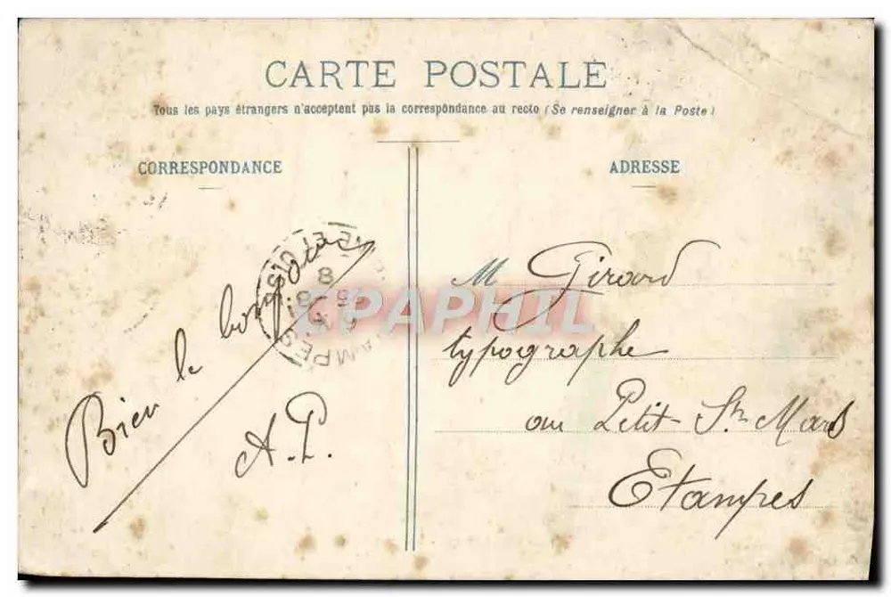 Chartres - Le Pont-Neuf — éditeur Ch. Foucault, Dreux, n° r.4 - Verso
