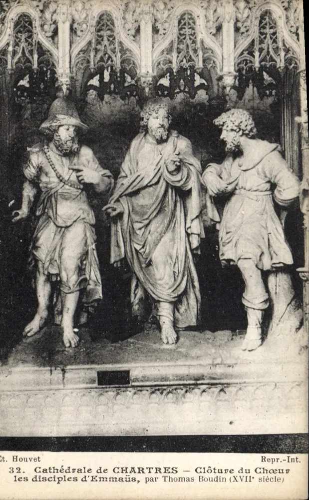 Kathedrale von Chartres — Schluß des Chors — die Jünger von Emmaus, von Thomas Boudin (17. Jahrhundert) - Vorderseite