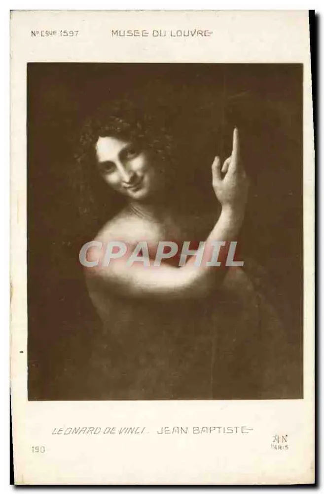 A Mona Lisa — obra de Leonardo da Vinci — Museu do Louvre — edição Jean Baptiste, Paris, n° 1597 - Frente