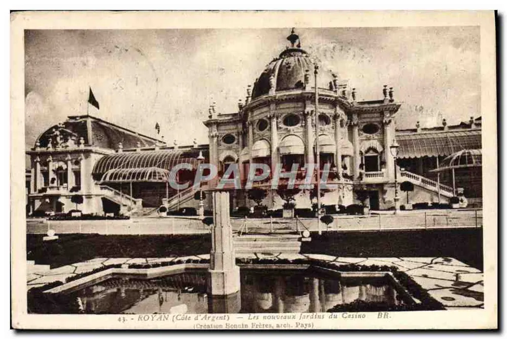 ROYAN (Côte d'Argent) — Les nouveaux jardins du Casino — Création Honnin Frères, arch. Pays - Vorderseite