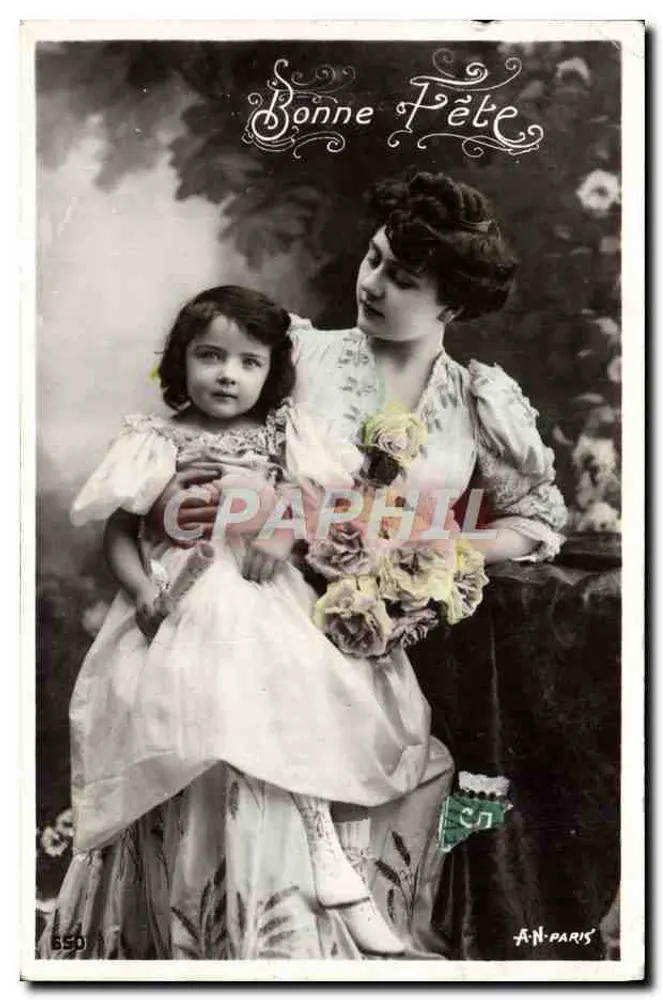 Frau und Kind — Frohe Geburtstage — A.N. PARIS, n° 650 - Vorderseite
