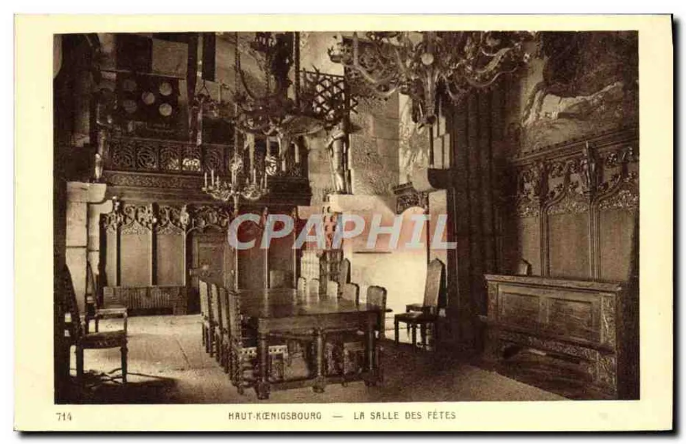 Haut-Kœnigsbourg — A Sala das Festas — editor BRAUN & Cie, Dornach - Frente