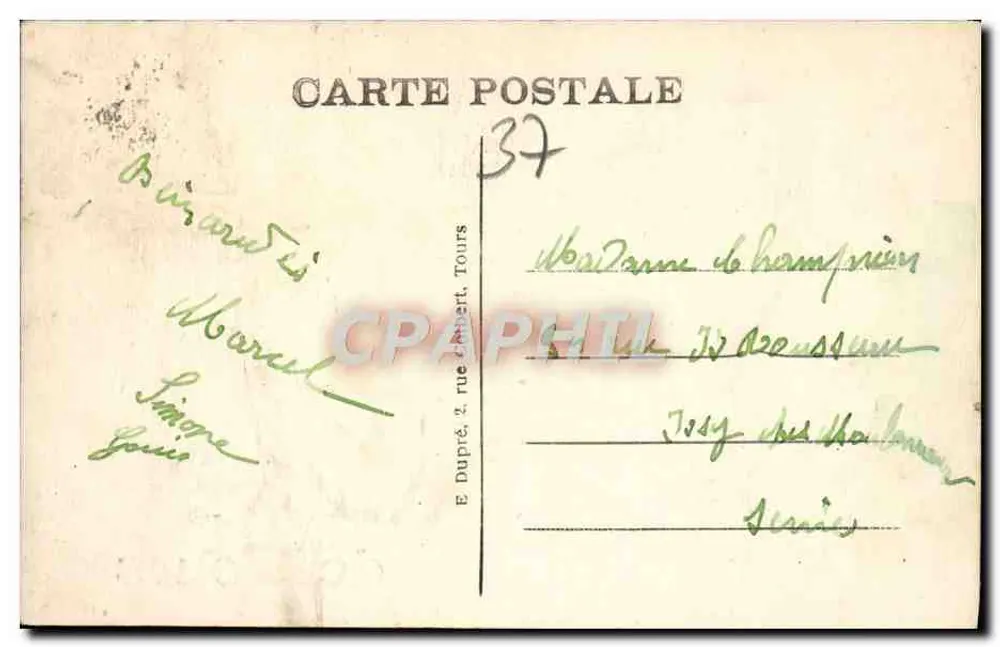 Estação de Tours — Uma Pensão de Tours — P. Viollette - Verso