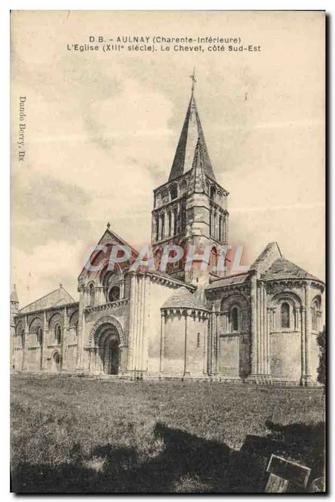 Aulnay (Charente-Inferieure) — Die Kirche (13. Jahrhundert), Der Chor, Südostseite — Dando Berry, Dk - Vorderseite