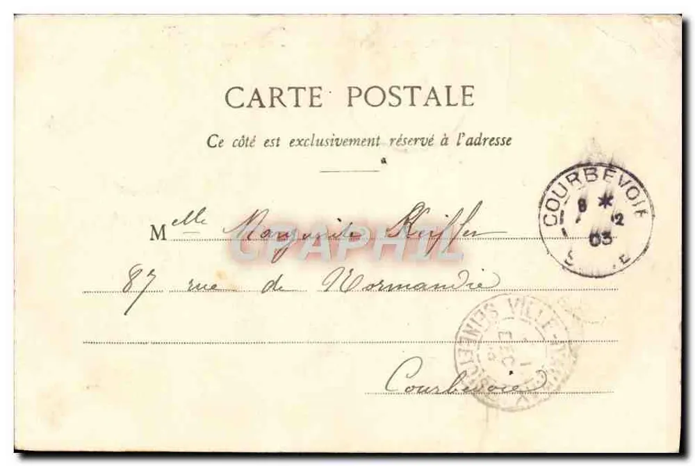 Paris - Buttes Chaumont - Le Pont suspendu — éditeur D. A. Le Martis, n° 333 - Rückseite