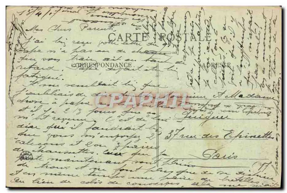 LYON — Praça Carnot e Monumento da República — C.B. n°1130 - Verso