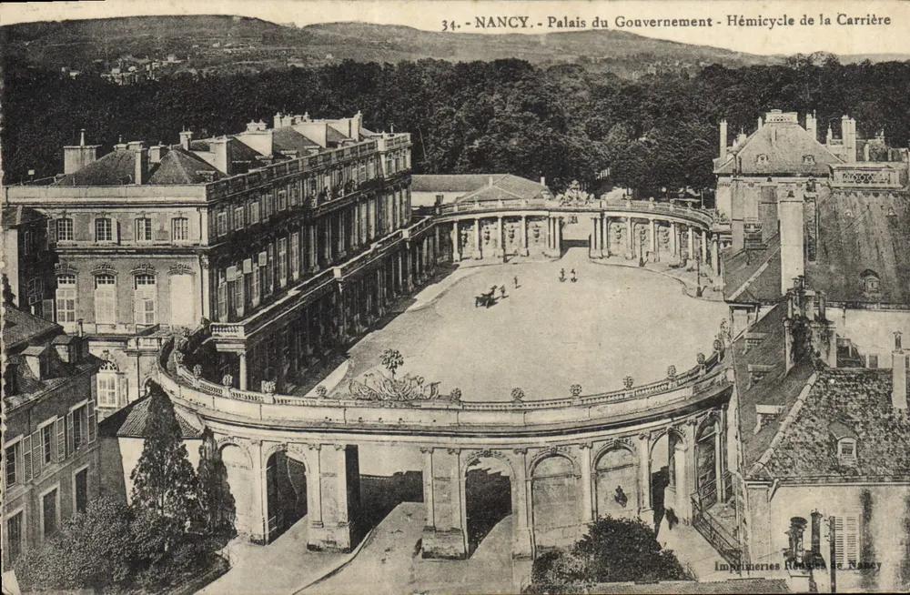 NANCY - Palast des Regierungs - Hemicycle der Carrière — Imprimeries Roux de Nancy, n°34 - Vorderseite