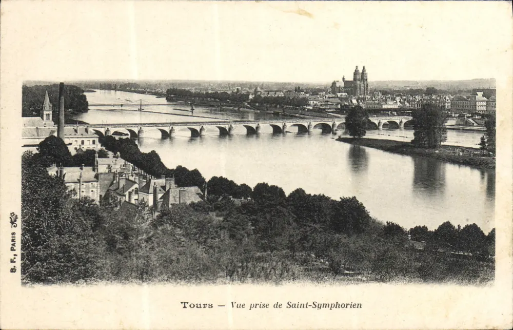 Tours — Aussicht von Saint-Symphorien — B. F. J. Paris - Vorderseite