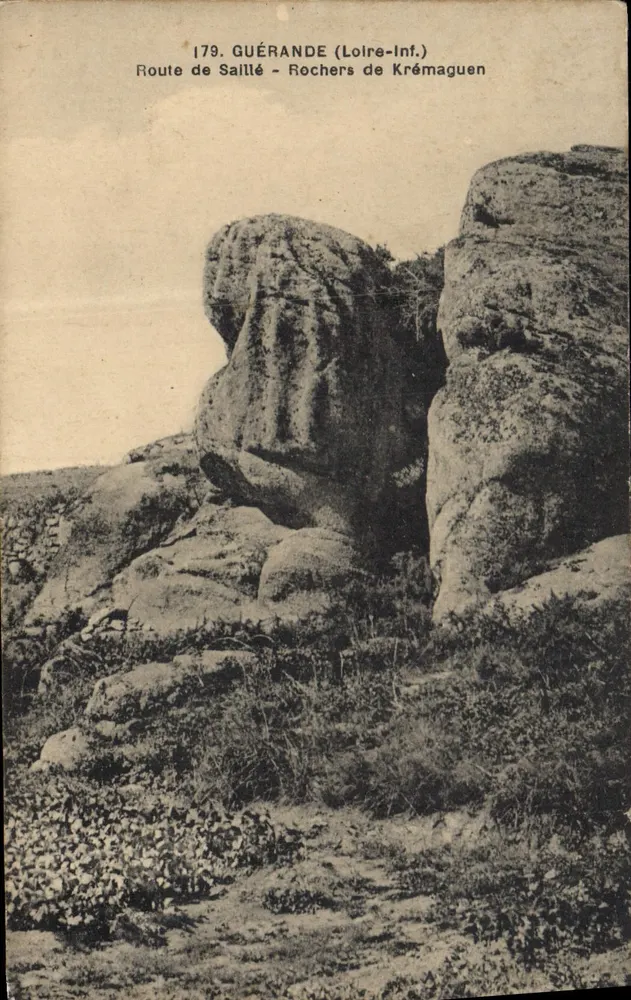 Guérande (Loire-Inf.) — Route de Saillé - Rochers de Krémaguen — F. Champagnon, Nantes - Vorderseite