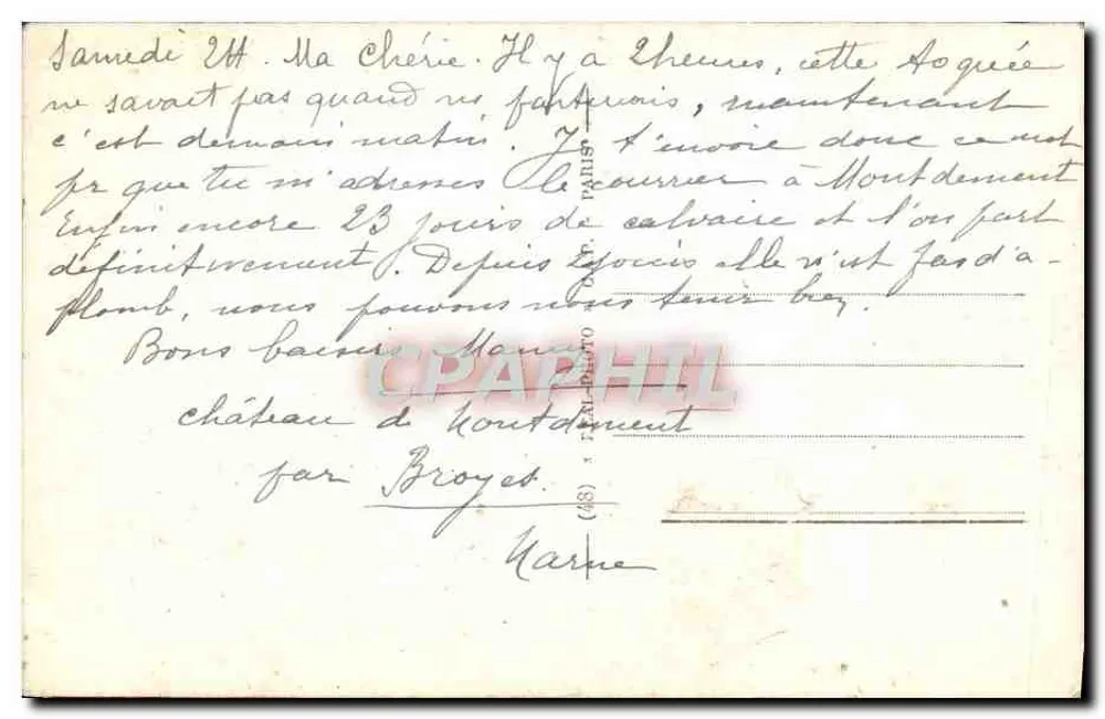 Évian-les-Bains — Vue prise du lac — Éditeur CPAPHIL, n° 102 - Verso