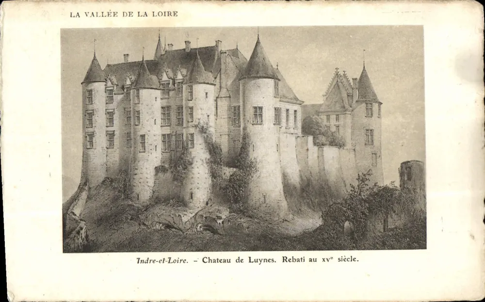 Castelo de Luynes — Indre-et-Loire — Rebatî no século xv - Frente