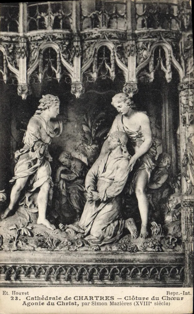 Kathedrale von Chartres — Agonie des Christus — Chorfenster, von Simon Mazières (18. Jahrhundert) - Vorderseite